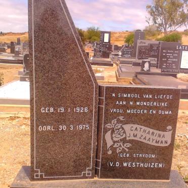 WESTHUIZEN Catharina J.M Zaayman, van der nee STRYDOM 1926-1975