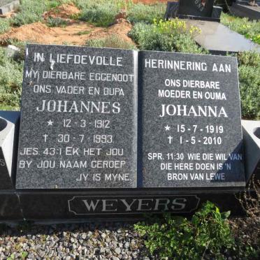 WEYERS Johannes 1912-1993 & Johanna 1919-2010