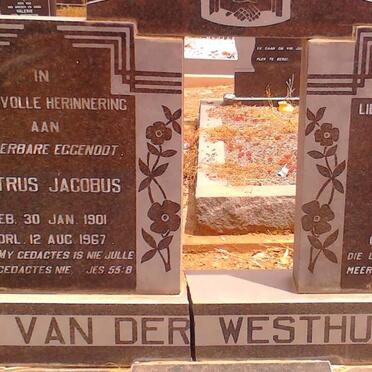 WESTHUIZEN Petrus Jacobus, van der 1901-1967 &amp; Elizabeth 1903-1972