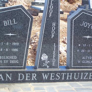 WESTHUIZEN Bill, van der 1919-1986 &amp; Joyce 1919-1985