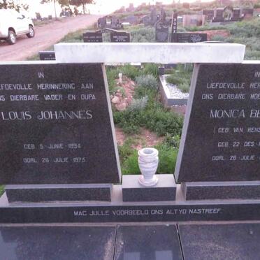 WET Louis Johannes, de 1894-1975 & Monica Beatrix VAN RENSBURG 1909-1975