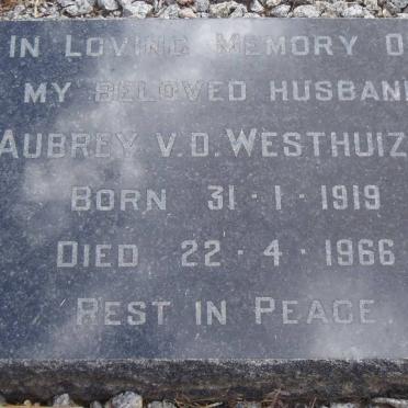 WESTHUIZEN Aubrey, v.d. 1919-1966