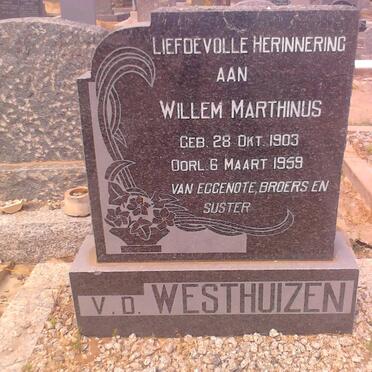 WESTHUIZEN Willem Marthinus, v.d. 1903-1959