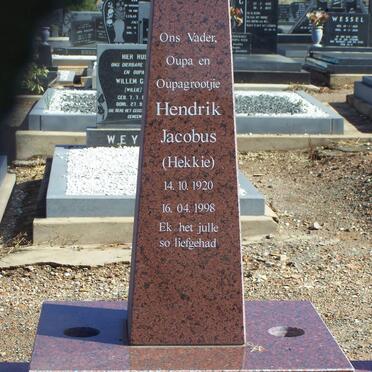 WESTHUIZEN Hendrik Jacobus. van der 1920-1998