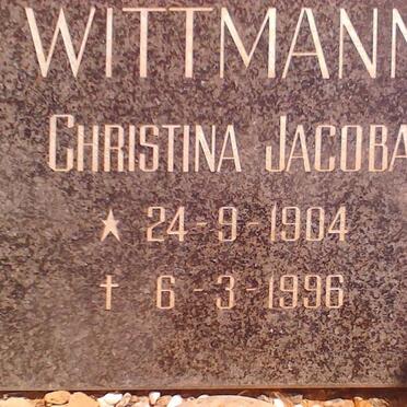 WITTMANN Christina Jacoba 1904-1996