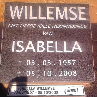 WILLEMSE Isabella 1957-2008
