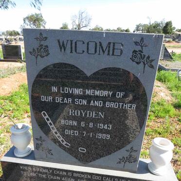 WICOMB Royden 1943-1989