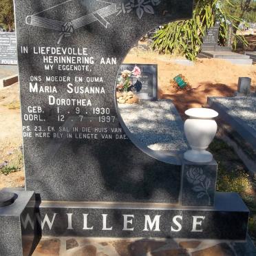 WILLEMSE Maria Susanna Dorothea 1930-1997