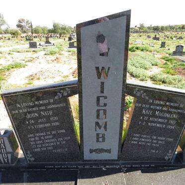 WICOMB John Natie 1930-1996 & Kate Magdalene 1922-1994