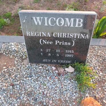 WICOMB Regina Christina nee PRINS 1915-1997