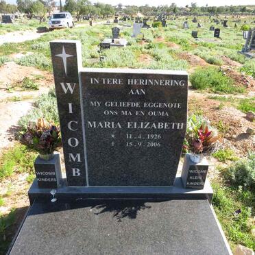 WICOMB Maria Elizabeth 1926-2006
