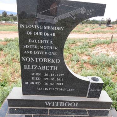 WITBOOI Nontobeko Elizabeth 1977-2013