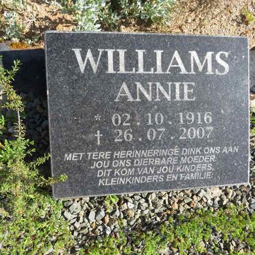 WILLIAMS Annie 1916-2007