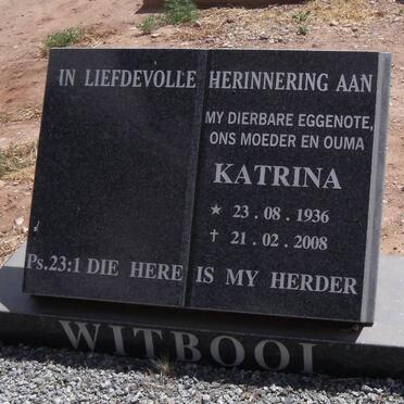 WITBOOI Katrina 1936-2008