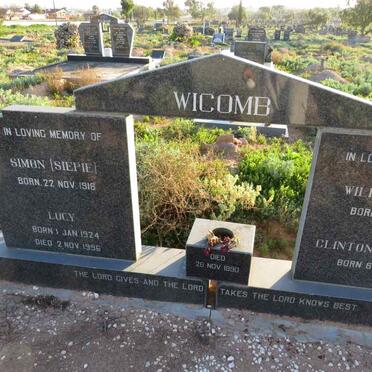 WICOMB Simon 1918-  & Lucy 1924-1996 :: WICOMB Wilfred Wayne 1968- :: WICOMB Clinton Tanswell 1971- :: RYNEVELD C.A.V. nee WICOMB 1948-2010