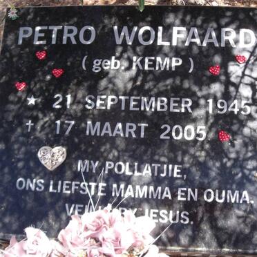 WOLFAARDT Petro 1945-2005