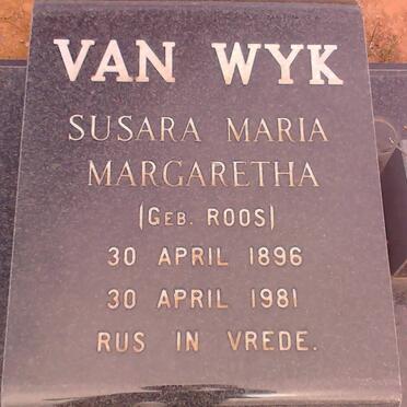 WYK Susara Maria Margaretha, van nee ROOS 1896-1981