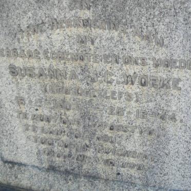 WOEKE Susanna J.C. nee DEETLEFS 1903-1944