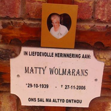 WOLMARANS Matty 1939-2006