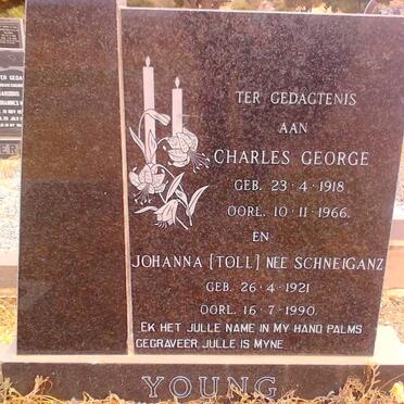 YOUNG Charles George 1918-1966 &amp; Johanna SCHNEIGANZ 1921-1990