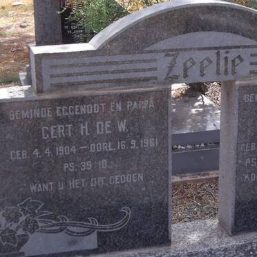 ZEELIE Gert H. de W. 1904-1961 &amp; Anna Johanna OLIVIER 1906-1979