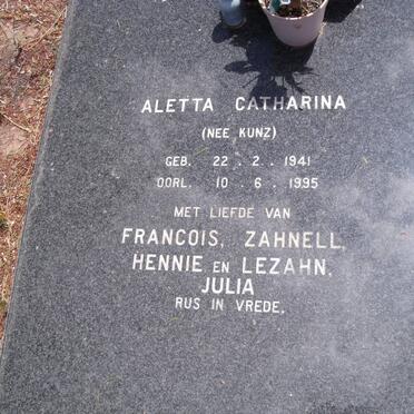 ZYL Aletta Catharina, van nee KUNZ 1941-1995 _2