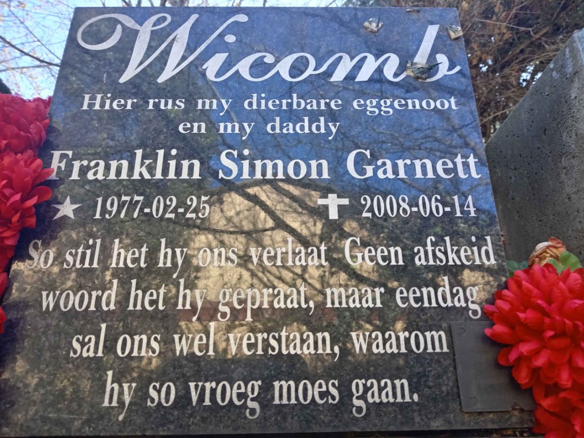 WICOMB Franklin Simon Garnett 1977-2008