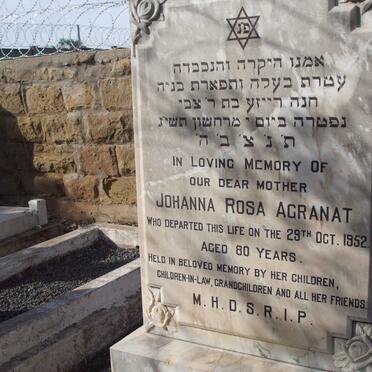 AGRANAT Johanna Rosa  -1952 