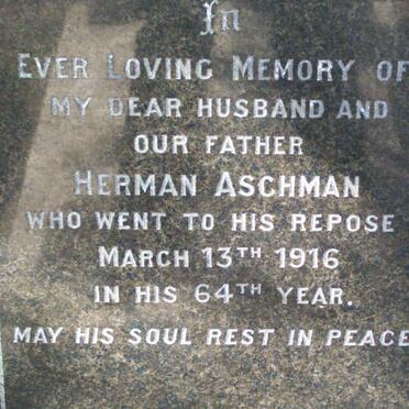 ASCHMAN Herman  -1916