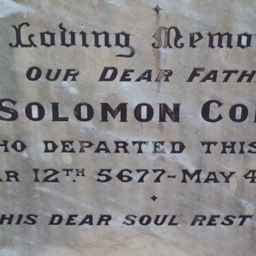 COHN Solomon  -1907