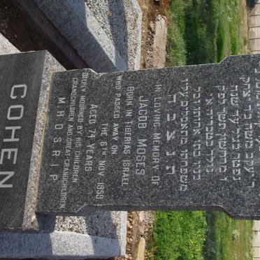 COHEN Jacob Moses  -1959