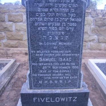 FIVELOWITZ Samuel Isaac -1950