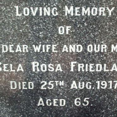 FRIEDLAND Gela Rosa  -1917 