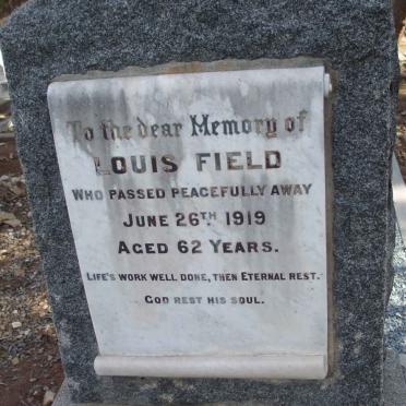 FIELD Louis  -1919 