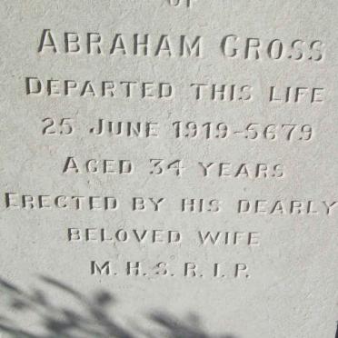 GROSS Abraham  -1919