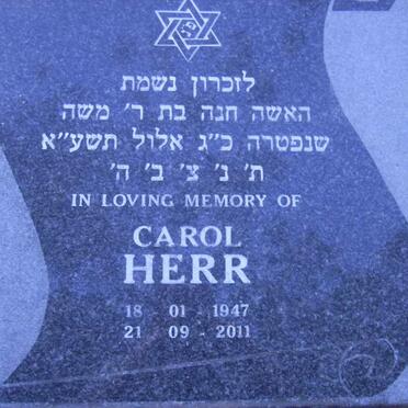 HERR Carol 1947-2011