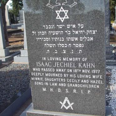 KAHN Isaac Jechiel  -1977