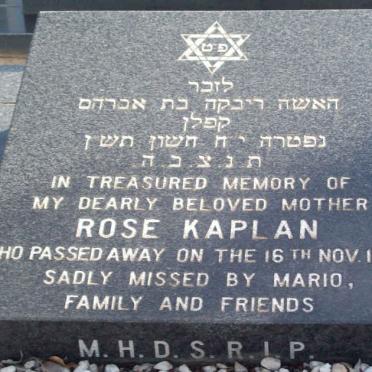 KAPLAN Rose -1989