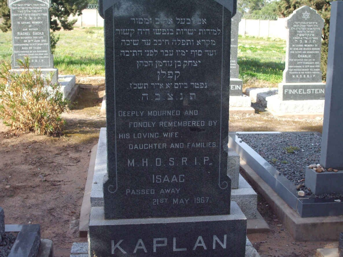 KAPLAN Isaac  -1967