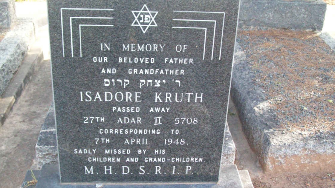 KRUTH Isadore  -1948