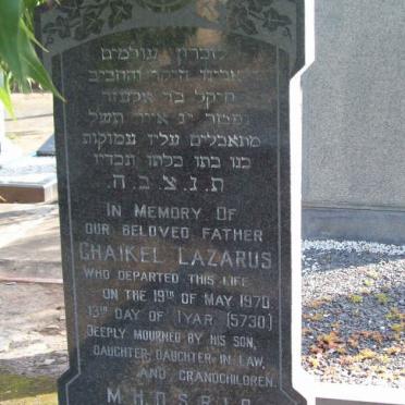 LAZARUS Chaikel -1970