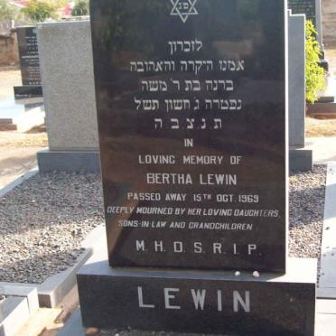 LEWIN Bertha  -1969