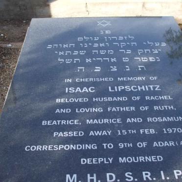 LIPSCHITZ Isaac  -1970