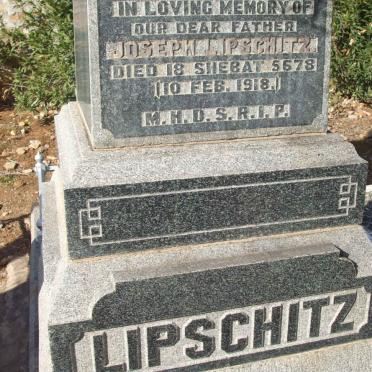 LIPSCHITZ Joseph -1918 