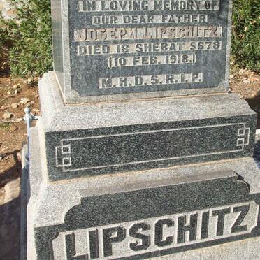 LIPSCHITZ Joseph -1918 
