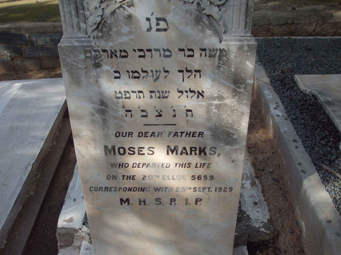 MARKS Moses  -1929