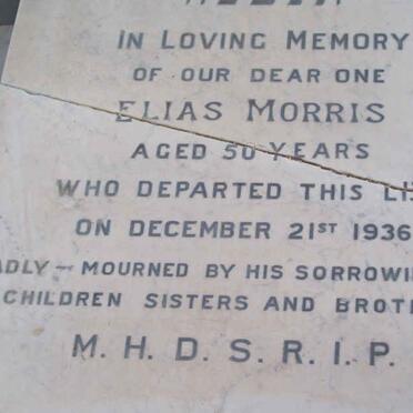 MORRIS Elias  -1936 