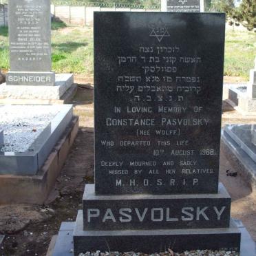 PASVOLSKY  Constance nee WOLFF  -1968