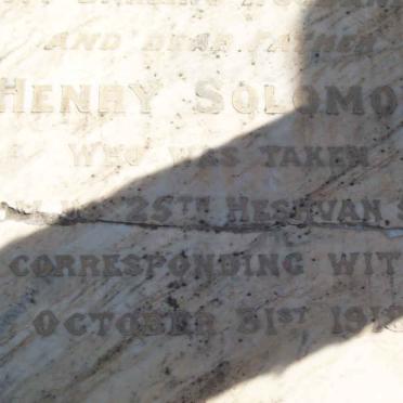 SOLOMON Henry  -1918