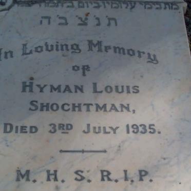 SHOCHTMAN Hyman Louis  -1935